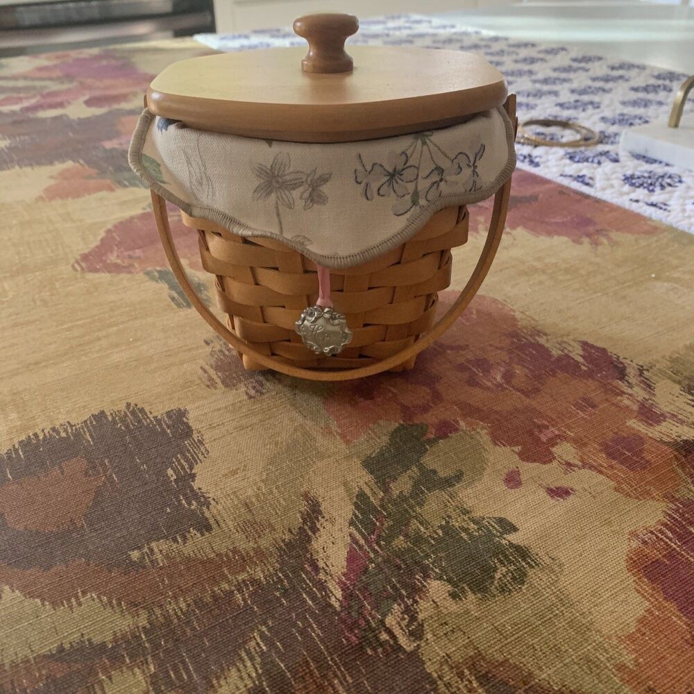 Longaberger Horizon Of Hope Basket American Cancer Society Liner Tieon Protector